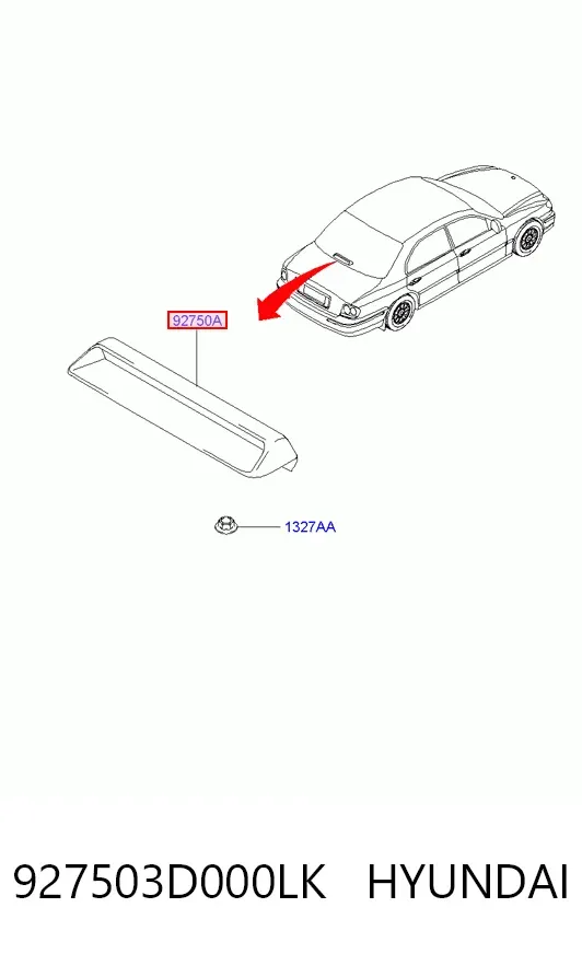 Tercera luz de freno Hyundai Sonata IV