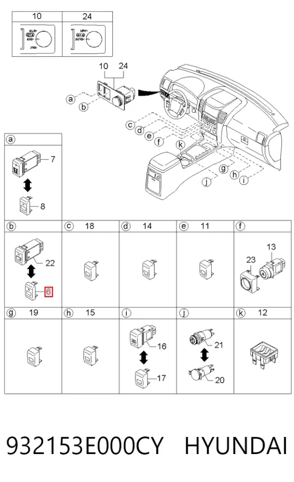  932153E000CY Hyundai/Kia