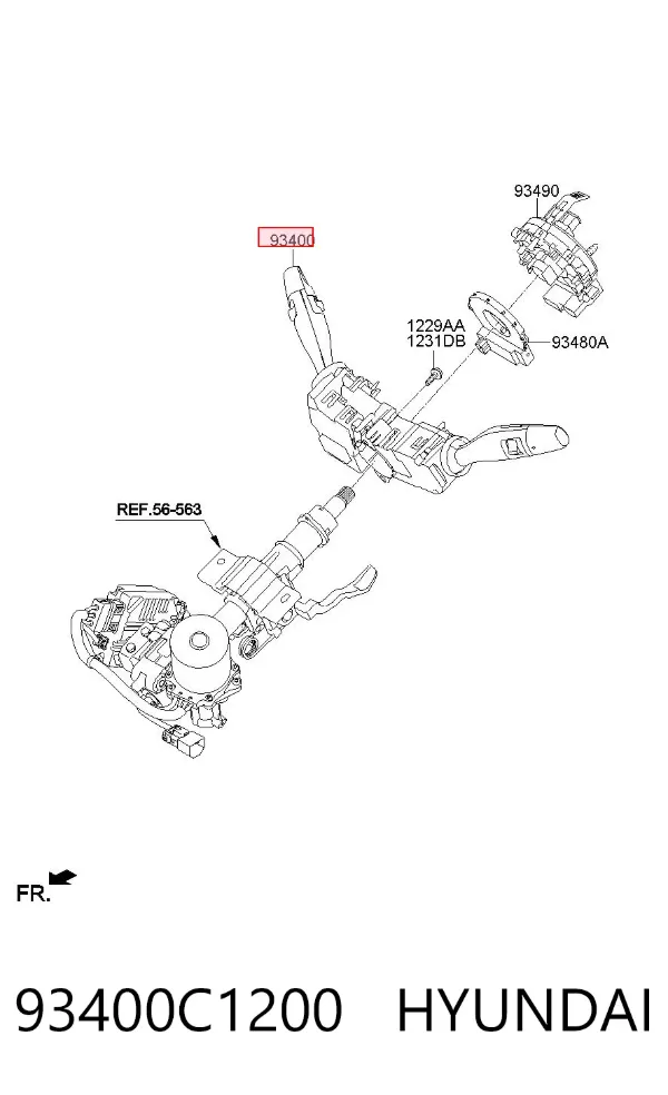 Conmutador columna dirección Hyundai Sonata VII
