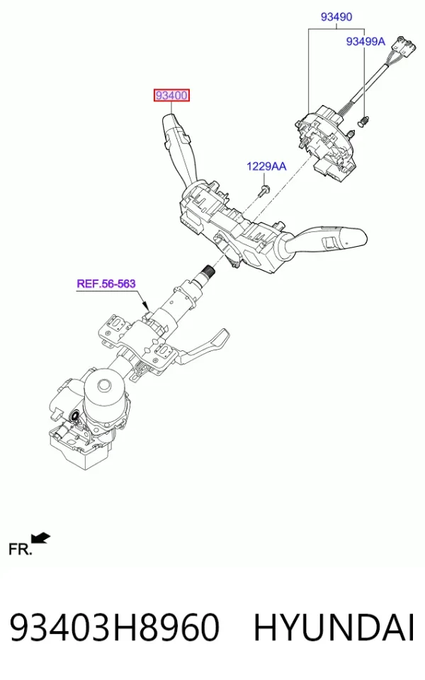 Conmutador columna dirección KIA Rio IV