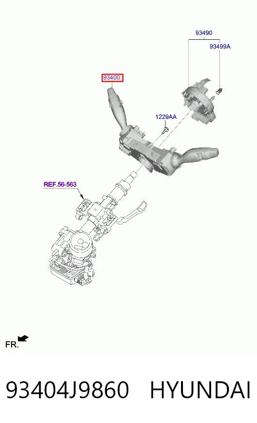 Conmutador columna dirección Hyundai KONA OS