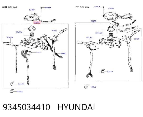 Conmutador columna dirección Hyundai Sonata III