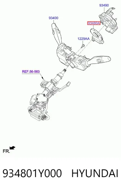 Sensor de ángulo de giro del volante HYUNDAI 934801Y000