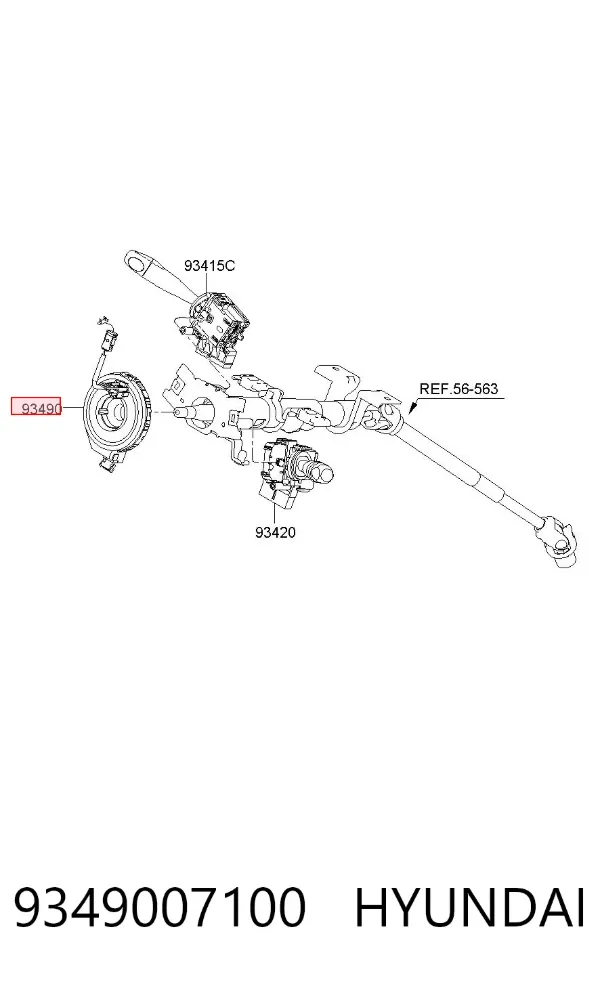 Anillo AIRBAG 9349007100 Hyundai/Kia