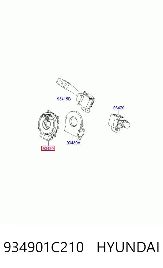 Anillo AIRBAG 934901C210 Hyundai/Kia