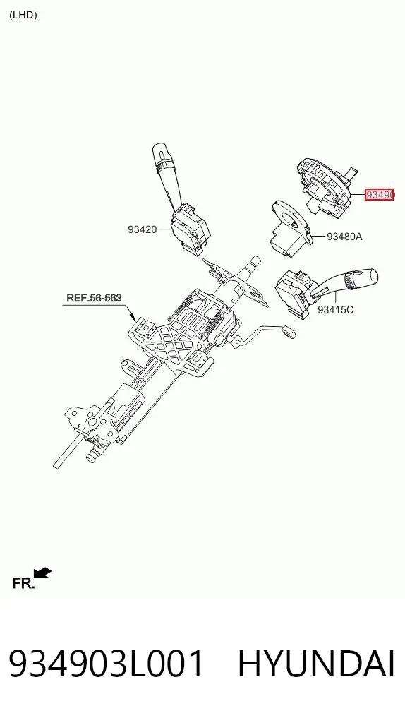Anillo AIRBAG 934903L001 Hyundai/Kia