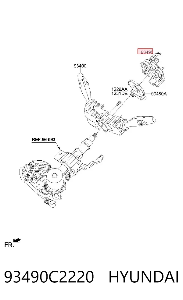 Anillo AIRBAG 93490C2220 Hyundai/Kia