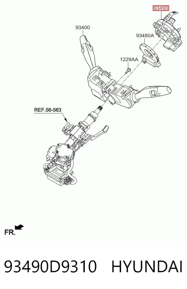 Anillo AIRBAG 93490D9310 Hyundai/Kia
