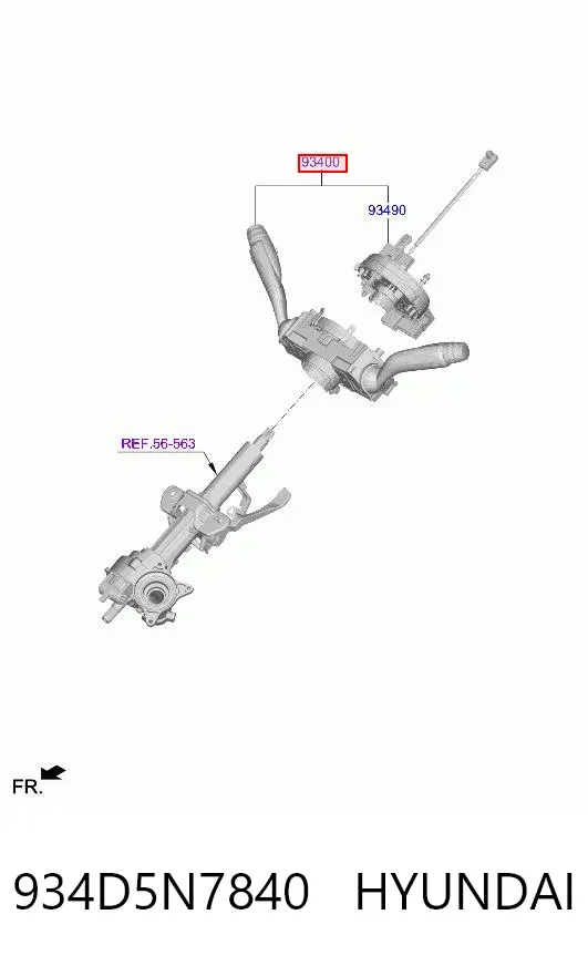Conmutador columna dirección Hyundai Tucson IV