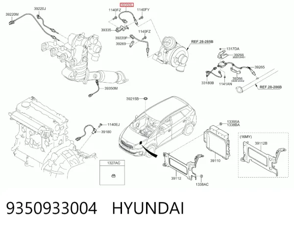 Sonda lambda 9350933004 Hyundai/Kia