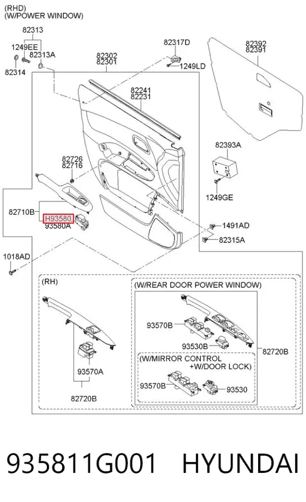  935811G001 Hyundai/Kia
