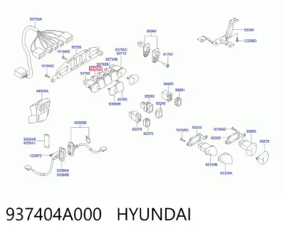 Interruptor de las luces antiniebla HYUNDAI 937404A000