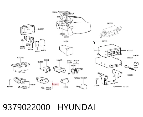 Boton warning Hyundai Accent I