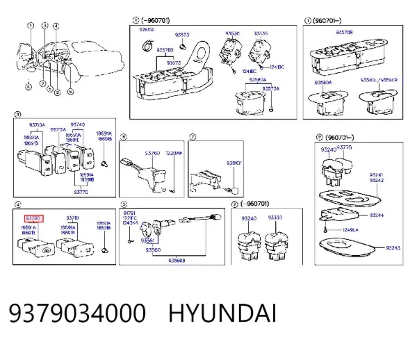 Boton warning Hyundai Sonata III
