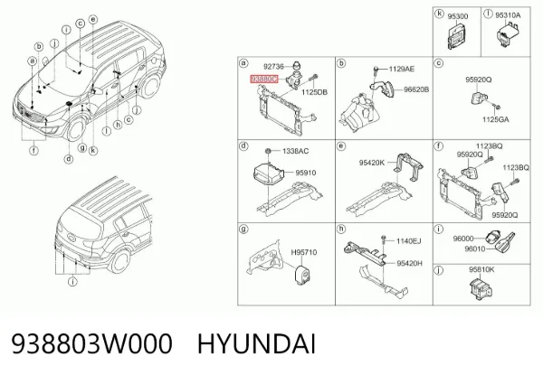  938803W000 Hyundai/Kia