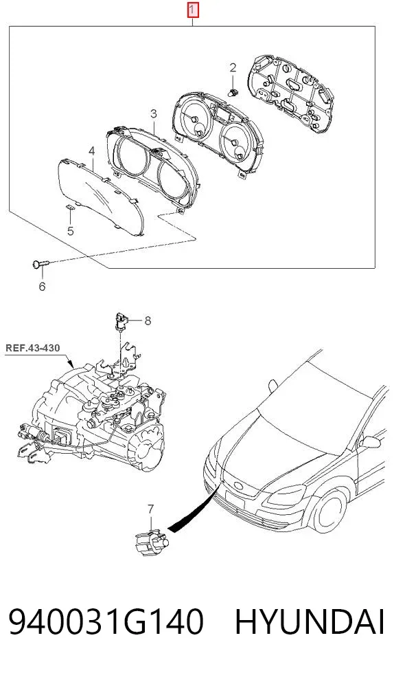 Cuadro instrumentos 940031G140 Hyundai/Kia