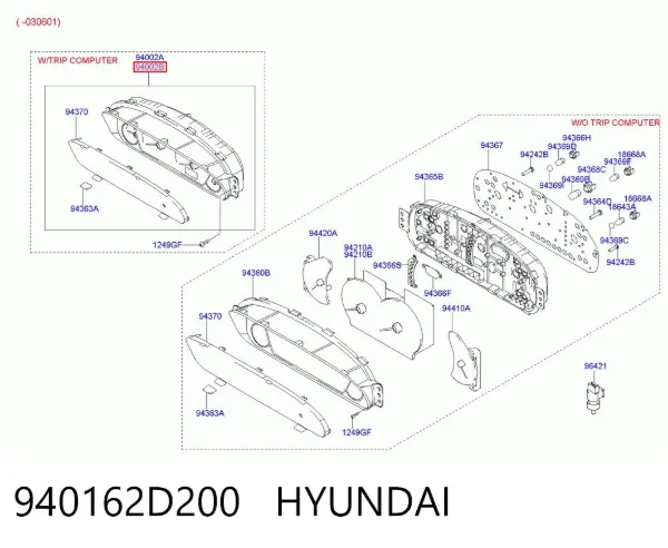 Cuadro instrumentos 940162D200 Hyundai/Kia