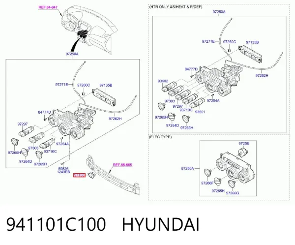 Sensor de temperatura ambiente 941101C100 Hyundai/Kia