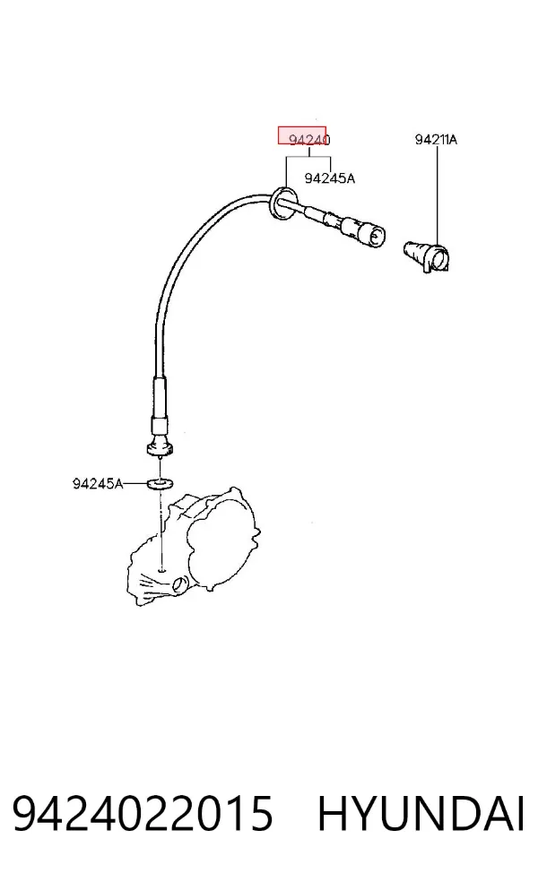 Cable velocímetro 9424022015 Hyundai/Kia