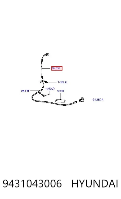Cable del velocímetro HYUNDAI 9431043006