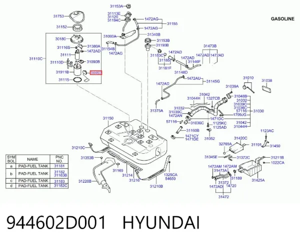 Aforador 944602D001 Hyundai/Kia