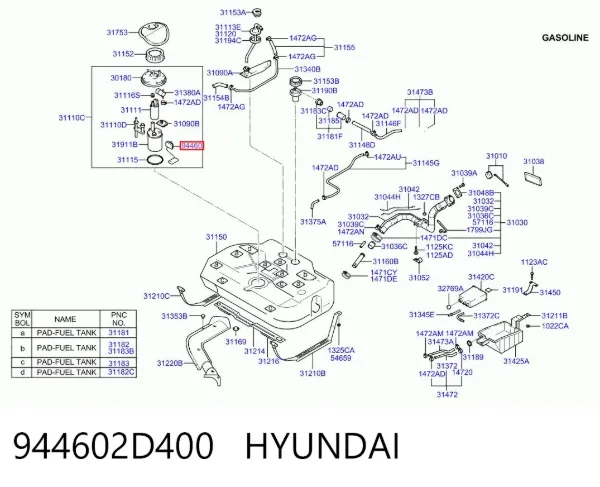 Aforador 944602D400 Hyundai/Kia