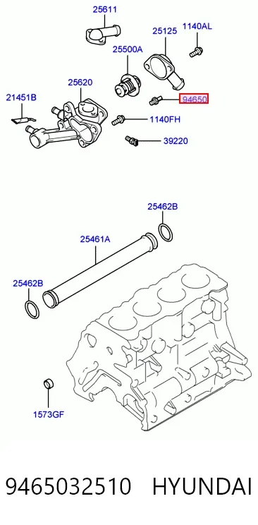Sensor de temperatura 9465032510 Hyundai/Kia
