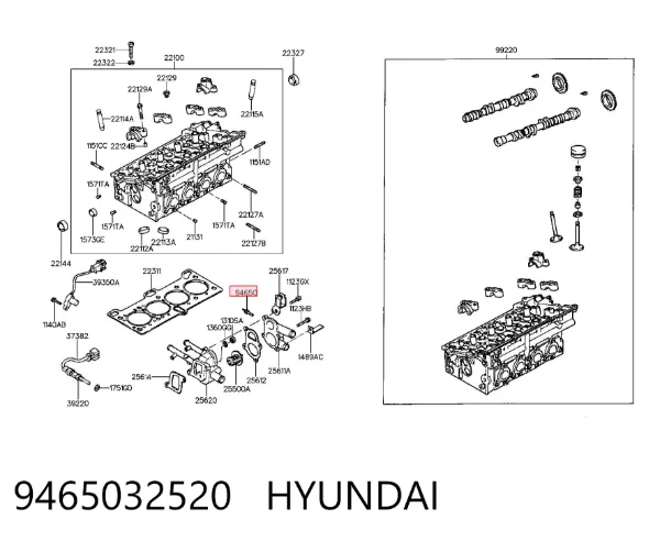 Sensor de temperatura 9465032520 Hyundai/Kia
