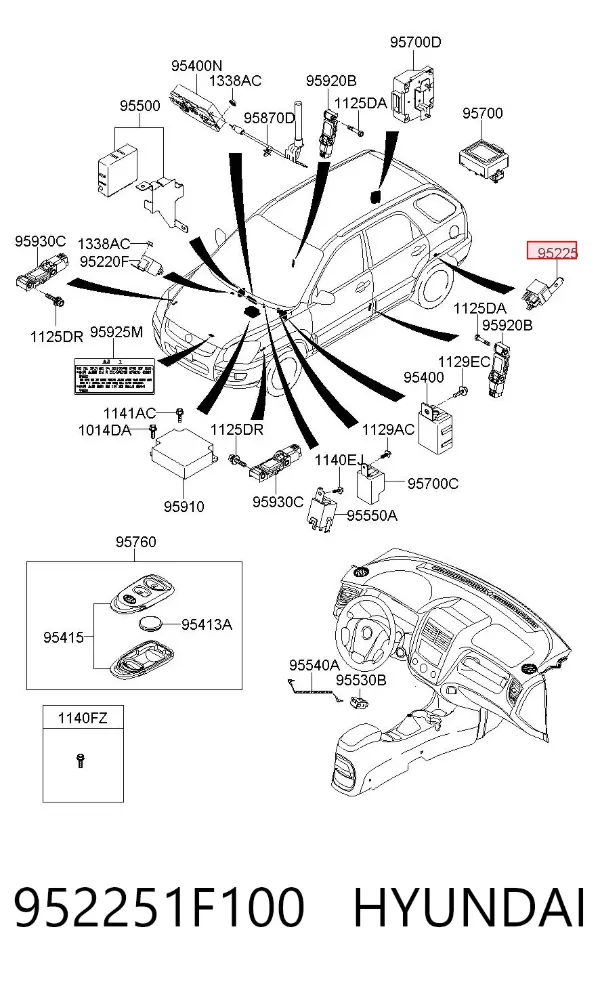  952251F100 Hyundai/Kia
