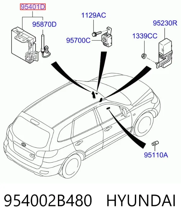 Módulo de control de red de a bordo 954002B480 Hyundai/Kia