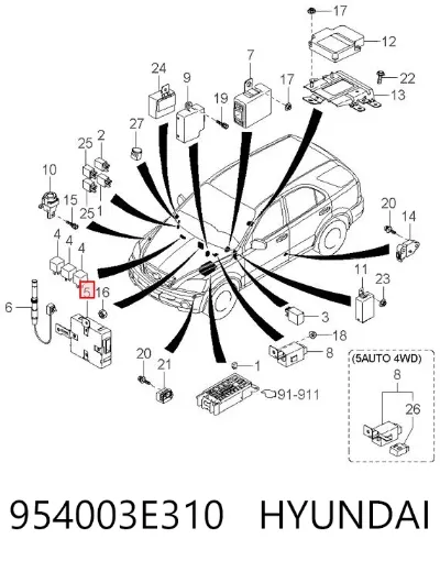 Módulo de alarma HYUNDAI 954003E310