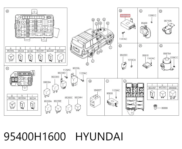 Módulo de adquisición de señales SAM 95400H1600 Hyundai/Kia