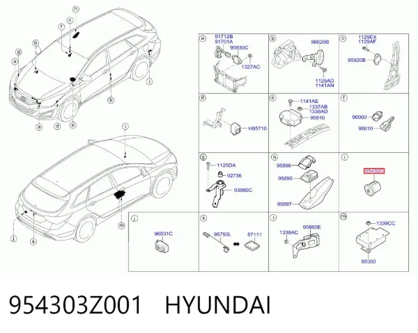 Botón de arranque del motor 954303Z001 Hyundai/Kia
