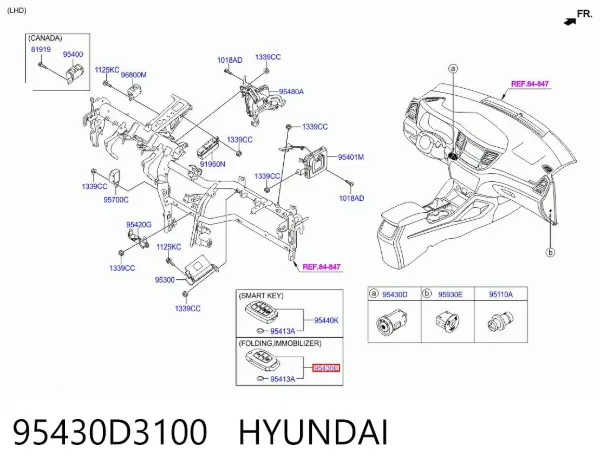 95430D3100 Hyundai/Kia