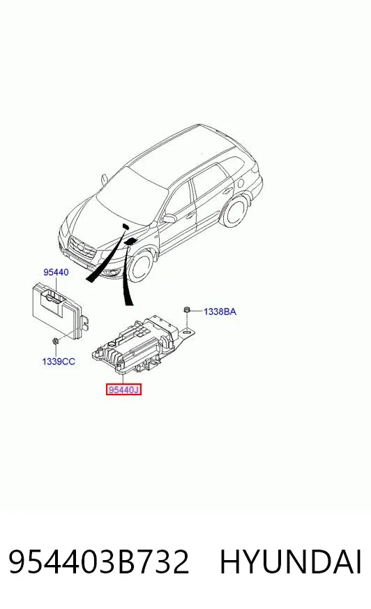 Módulo de control electrónico de la transmisión automática 954403B732 Hyundai/Kia