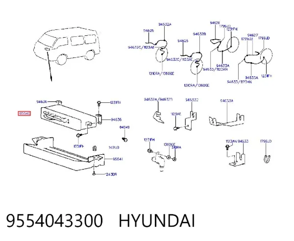 Módulo de control de ESP 9554043300 Hyundai/Kia