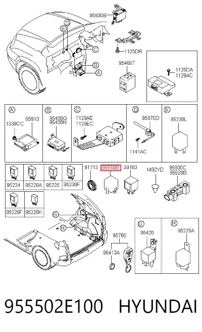 Relé de intermitentes HYUNDAI 955502E100