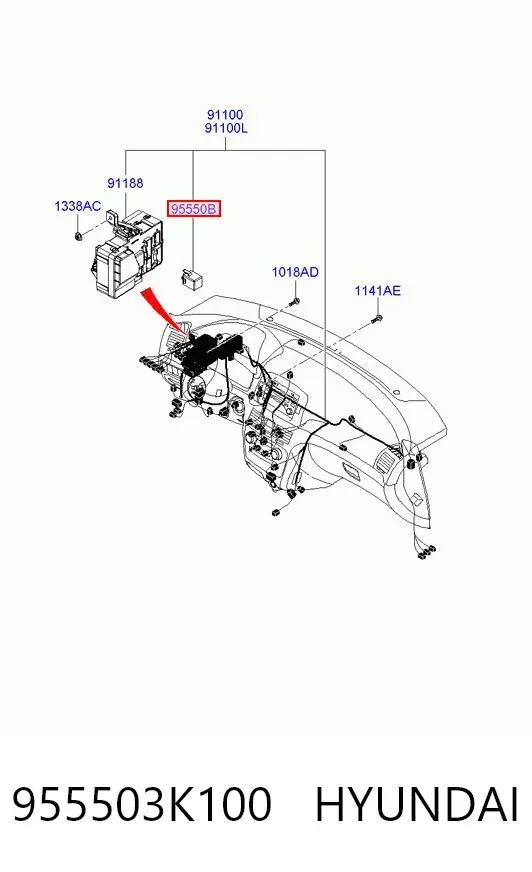 Relé de intermitentes 955503K100 Hyundai/Kia