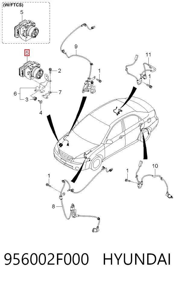 Módulo ABS 956002F000 Hyundai/Kia