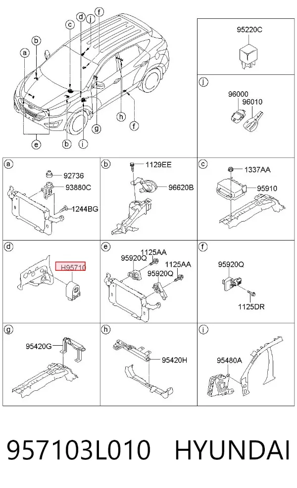 Claxon 957103L010 Hyundai/Kia