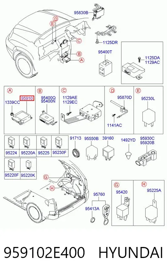  959102E400 Hyundai/Kia