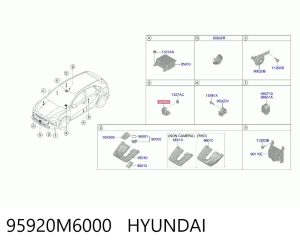 Sensor de airbag delantero 95920M6000 Hyundai/Kia