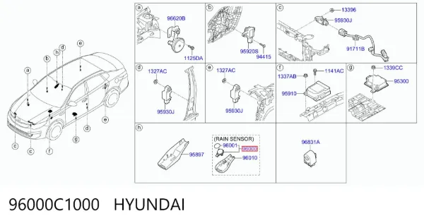Sensor de lluvia 96000C1000 Hyundai/Kia