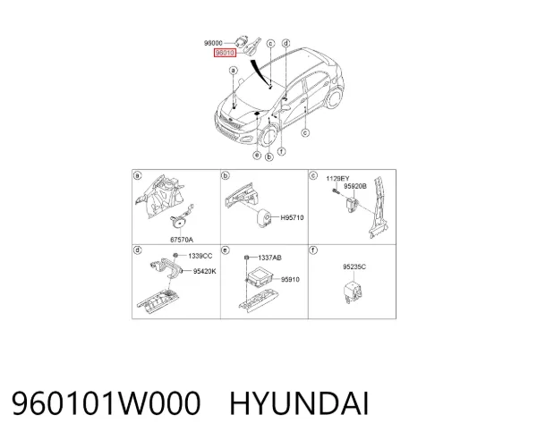  960101W000 Hyundai/Kia