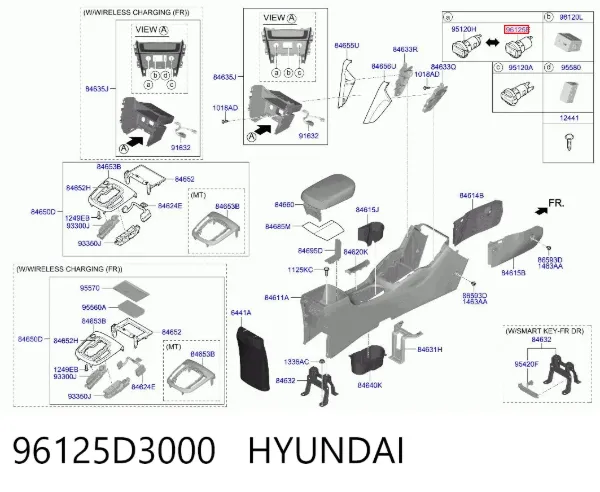 Concentrador USB 96125D3000 Hyundai/Kia