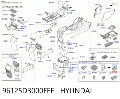 Concentrador USB HYUNDAI 96125D3000FFF
