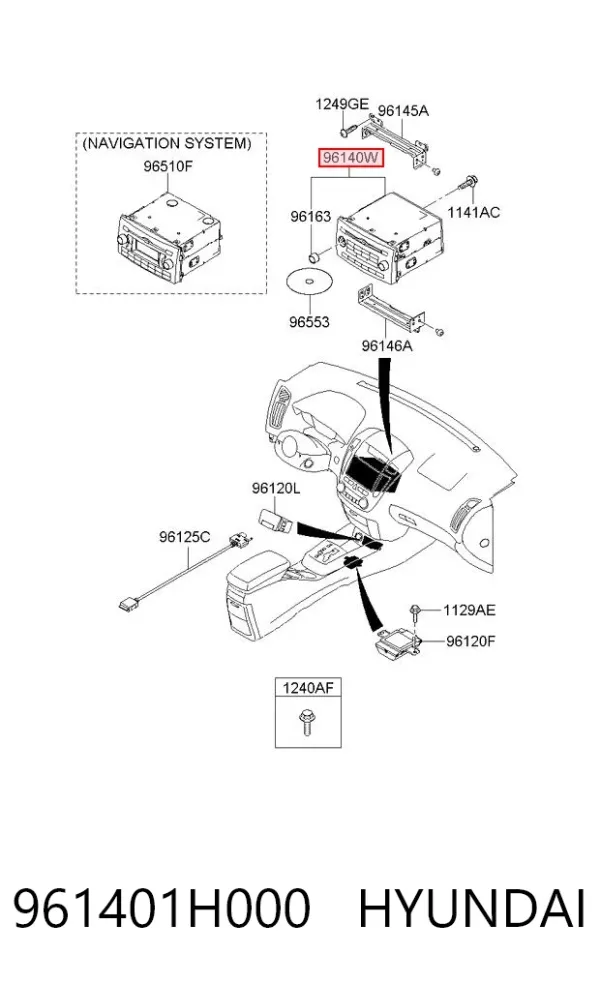 Radio 961401H000 Hyundai/Kia