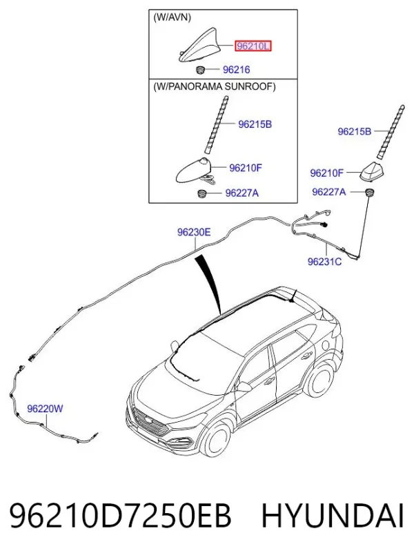 Antena 96210D7250EB Hyundai/Kia