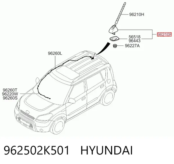 Antena 962502K501 Hyundai/Kia