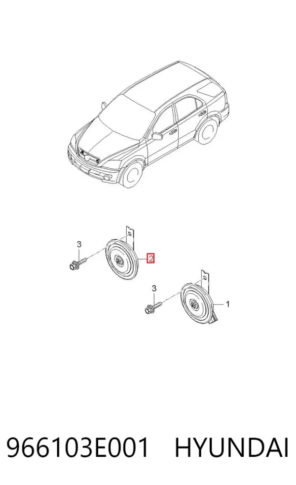 Claxon 966103E001 Hyundai/Kia